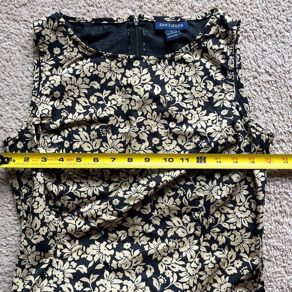 Ann Taylor tan and black 100% cotton sleeveless dress - Picture 6 of 9